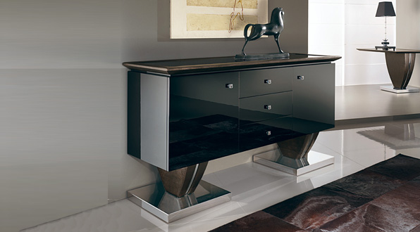 Étkező vitrinek modern: Black: Stone